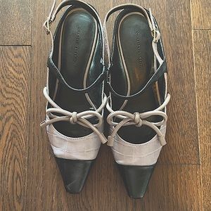 Charles Keith lilac black sling flats size women US6